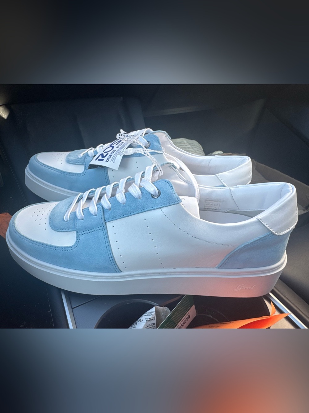 Good Man Brand Legacy Lo Top Sneakers Blue White Suede Brand New Mens SZ 12
